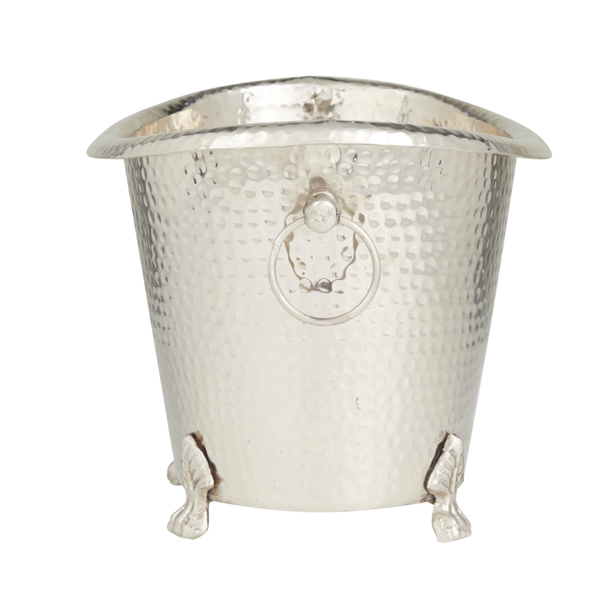 Silver Aluminum Traditional Wine Holder, 11" x 16" x 12"